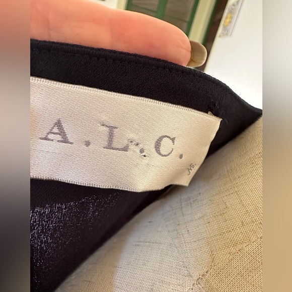 ALC V Neck navy viscose shift dress with pockets Size Medium - Picture 4 of 5